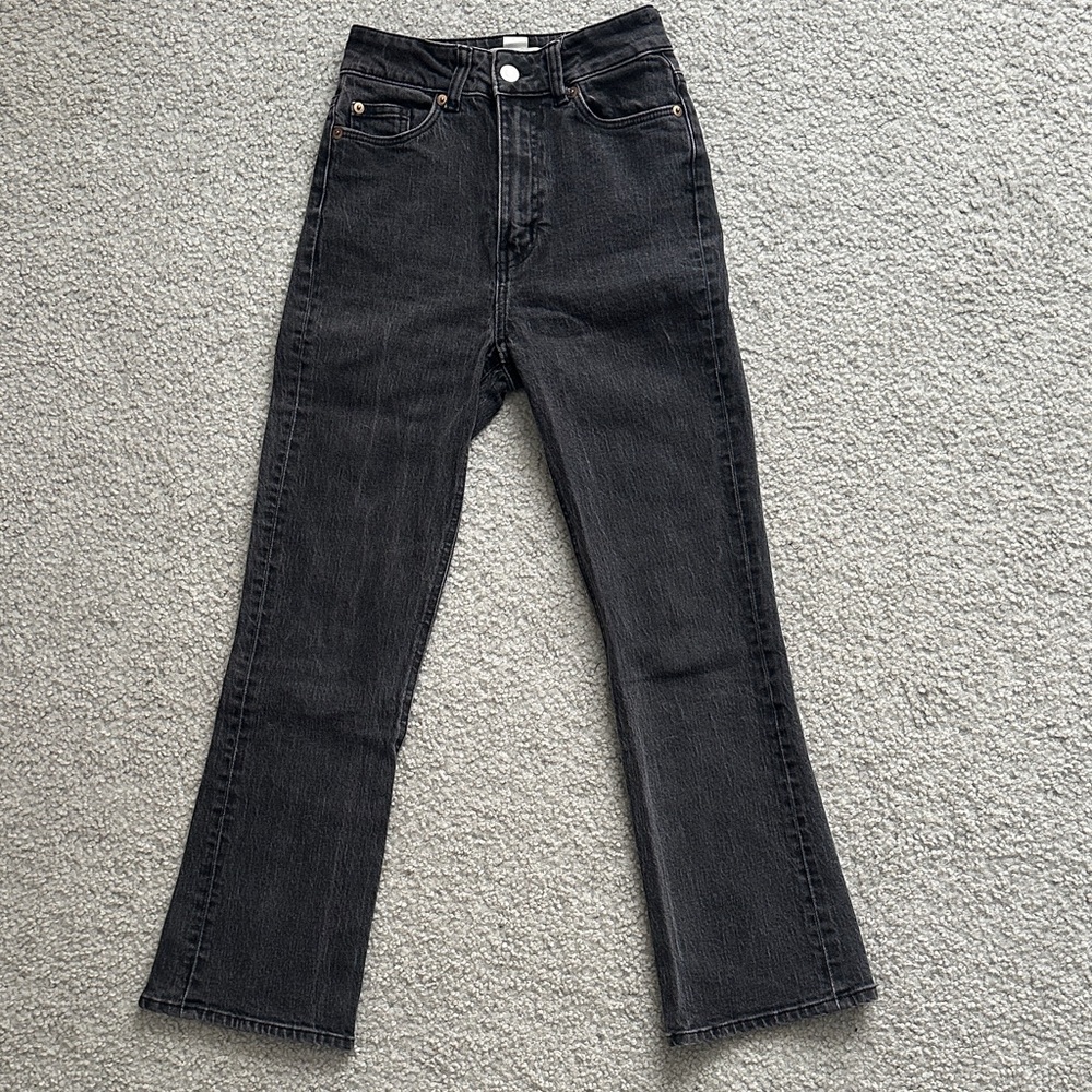 H&M Ankle Flare Jeans - Black 0